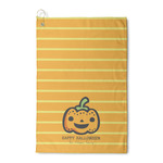 Halloween Pumpkin Waffle Weave Golf Towel (Personalized)