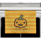 Halloween Pumpkin Waffle Weave Towel - Full Color Print - Lifestyle2 Image