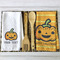 Halloween Pumpkin Waffle Weave Towels - 2 Print Styles