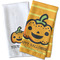 Halloween Pumpkin Waffle Weave Towels - Two Print Styles