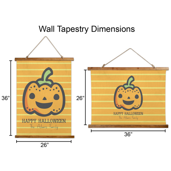 Halloween Pumpkin Wall Hanging Tapestries - Parent/Sizing