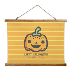 Halloween Pumpkin Wall Hanging Tapestry - Wide (Personalized)
