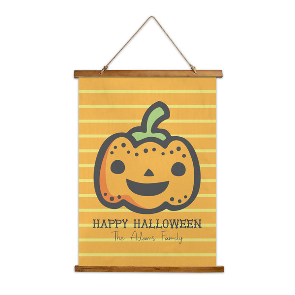 Custom Halloween Pumpkin Wall Hanging Tapestry - Tall (Personalized)