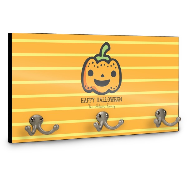 Halloween Pumpkin Wall Mounted Coat Hanger - Side View