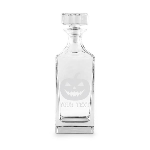 Custom Halloween Pumpkin Whiskey Decanter - 30 oz Square (Personalized)