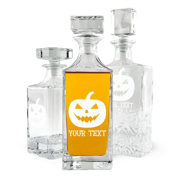 Custom Halloween Pumpkin Whiskey Decanter (Personalized)