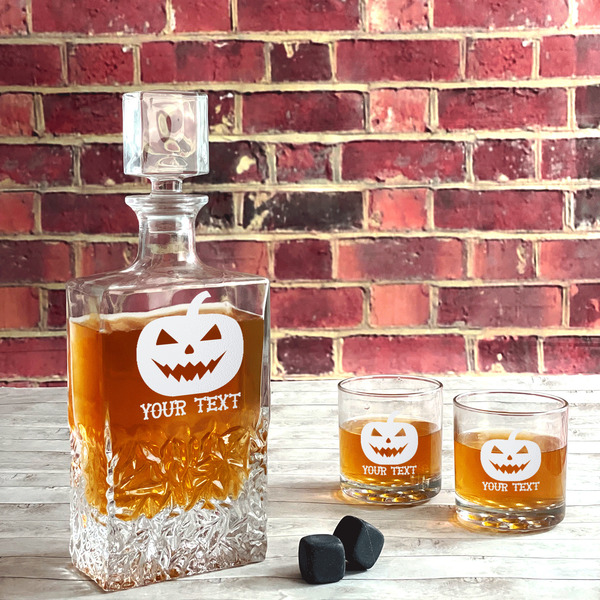 Halloween Pumpkin Whiskey Decanters - 26oz Rect - LIFESTYLE