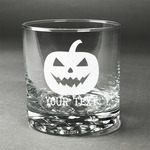 Halloween Pumpkin Whiskey Glass - Engraved (Personalized)