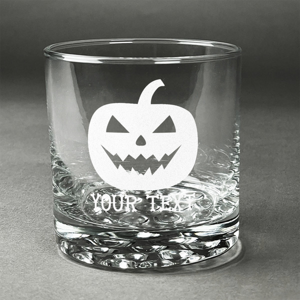 Custom Halloween Pumpkin Whiskey Glass (Single) (Personalized)