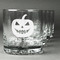 Halloween Pumpkin Whiskey Glasses Set of 4 - Engraved Front
