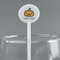Halloween Pumpkin White Plastic 5.5" Stir Stick - Round - Main