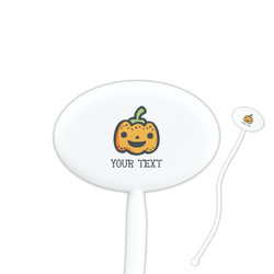 Halloween Pumpkin Oval Plastic Stir Sticks (Personalized)