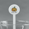 Halloween Pumpkin White Plastic 7" Stir Stick - Round - Main