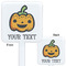 Halloween Pumpkin White Plastic Stir Stick - Double Sided - Approval
