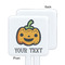Halloween Pumpkin White Plastic Stir Stick - Single Sided - Square - Approval