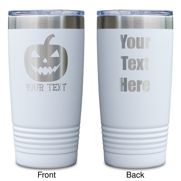 Halloween Pumpkin White Polar Camel Tumbler - 20oz - Double Sided - Approval