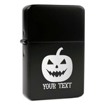 Halloween Pumpkin Windproof Lighter - Black - Single Sided (Personalized)