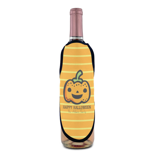 Halloween Pumpkin Wine Bottle Apron - IN CONTEXT
