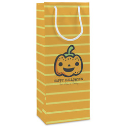 Halloween Pumpkin Wine Gift Bags - Gloss (Personalized)