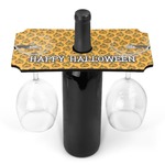 Halloween Pumpkin Wine Bottle & Glass Holder (Personalized)