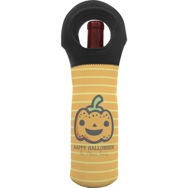 Custom Halloween Pumpkin Wine Tote Bag (Personalized)
