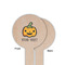 Halloween Pumpkin Wooden 6" Food Pick - Round - Single Sided - Front & Back