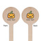 Halloween Pumpkin Wooden 6" Stir Stick - Round - Double Sided - Front & Back