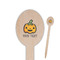 Halloween Pumpkin Wooden Food Pick - Oval - Closeup