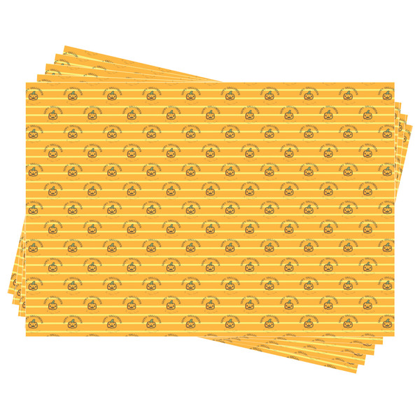 Halloween Pumpkin Wrapping Paper - Front & Back - Sheets Approval