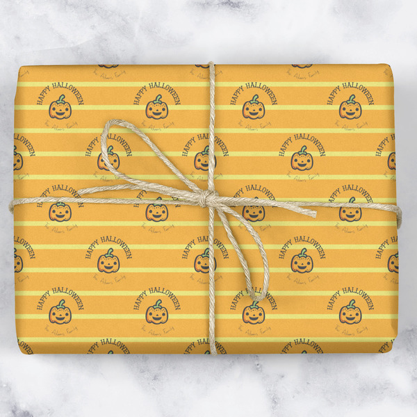 Halloween Pumpkin Wrapping Paper Roll - Matte - Wrapped Box