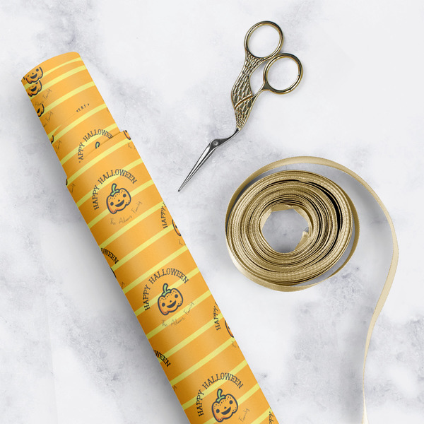 Halloween Pumpkin Wrapping Paper Rolls - Lifestyle 1