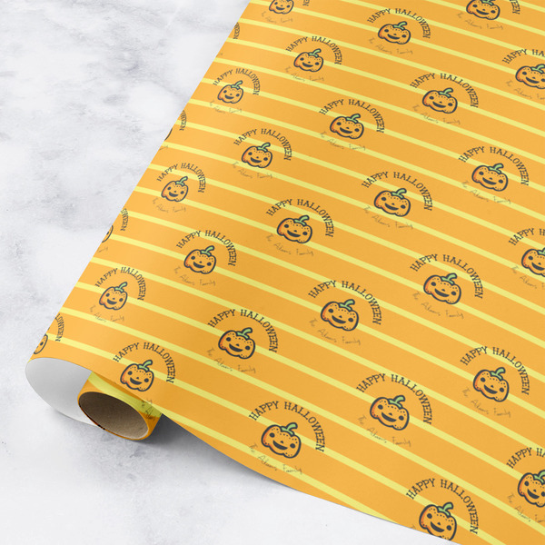 Custom Halloween Pumpkin Wrapping Paper Roll - Small (Personalized)