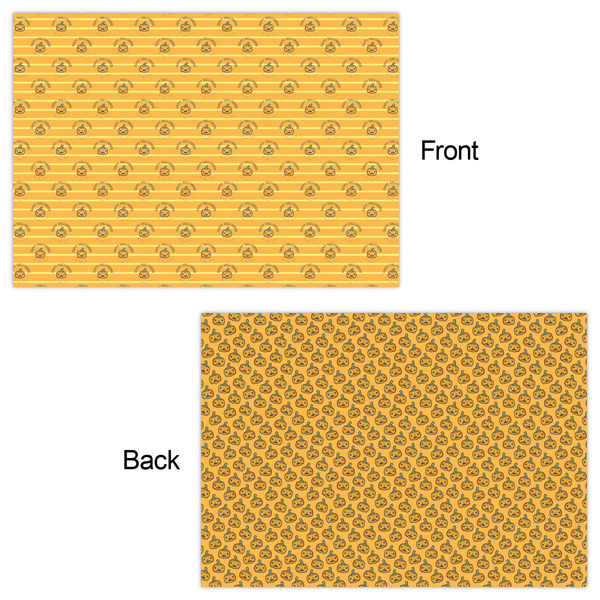 Halloween Pumpkin Wrapping Paper Sheet - Double Sided - Front & Back