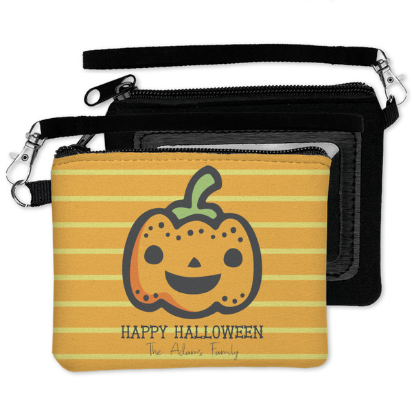 Halloween Pumpkin Wristlet ID Cases - MAIN