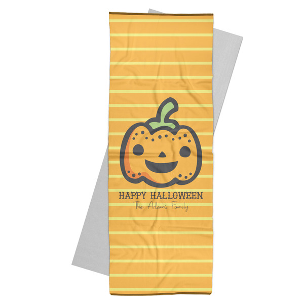 Custom Halloween Pumpkin Yoga Mat Towel (Personalized)