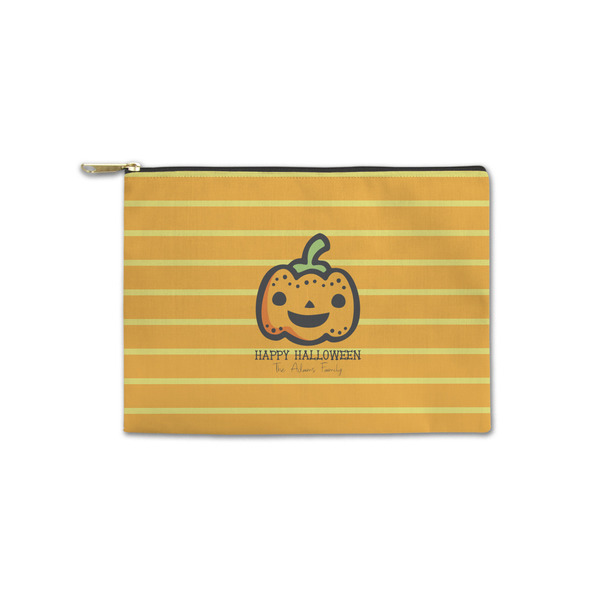 Custom Halloween Pumpkin Zipper Pouch - Small - 8.5"x6" (Personalized)