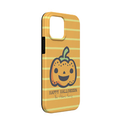 Halloween Pumpkin iPhone Case - Rubber Lined - iPhone 13 Mini (Personalized)