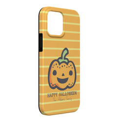 Halloween Pumpkin iPhone Case - Rubber Lined - iPhone 13 Pro Max (Personalized)