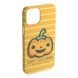 Halloween Pumpkin iPhone Case - Plastic - iPhone 15 Plus (Personalized)