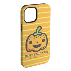 Halloween Pumpkin iPhone Case - Rubber Lined - iPhone 15 Plus (Personalized)