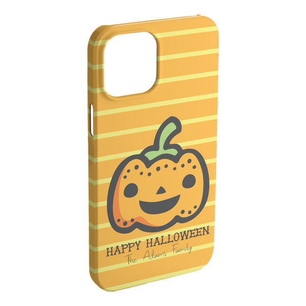 Custom Halloween Pumpkin iPhone Case - Plastic - iPhone 15 Pro Max (Personalized)