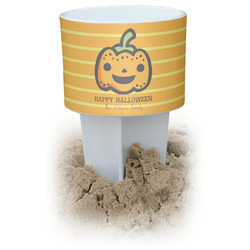Halloween Pumpkin Beach Spiker Drink Holder (Personalized)