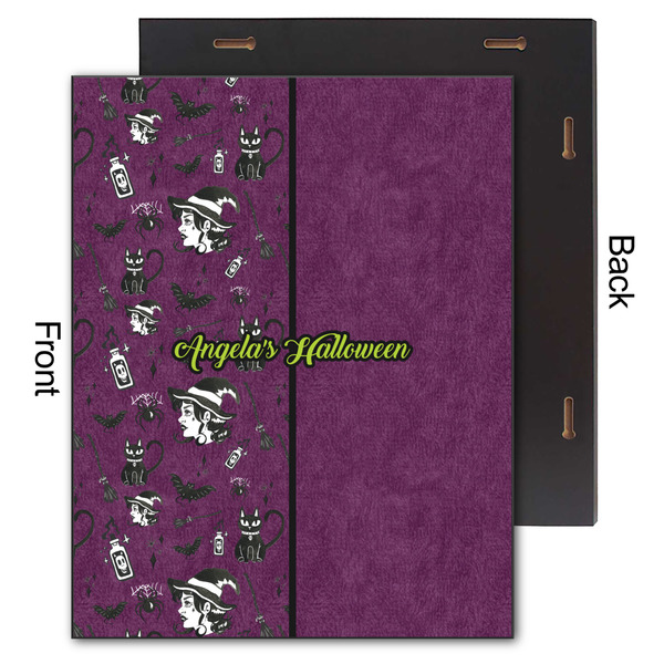 Witches On Halloween 11x14 Wood Print - Front & Back View