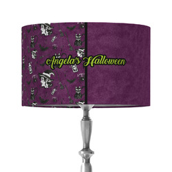 Witches On Halloween 12" Drum Lamp Shade - Fabric (Personalized)