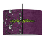Witches On Halloween 12" Drum Pendant Lamp - Fabric (Personalized)