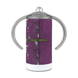 Witches On Halloween 12 oz Stainless Steel Sippy Cup (Personalized)