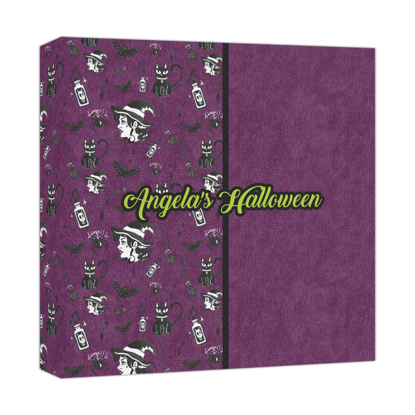 Custom Witches On Halloween Canvas Print - 12x12 (Personalized)