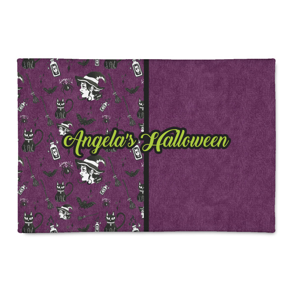 Custom Witches On Halloween Patio Rug (Personalized)