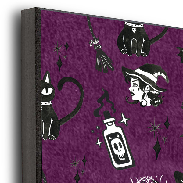 Witches On Halloween 20x24 Wood Print - Closeup