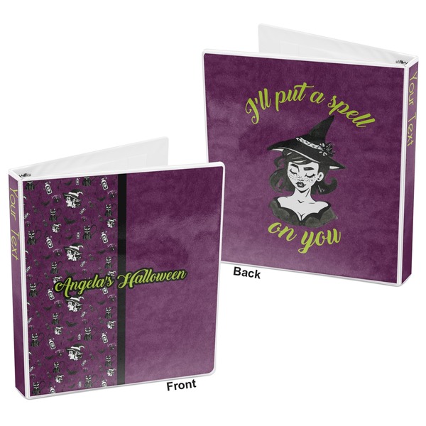 Witches On Halloween 3-Ring Binder Front and Back